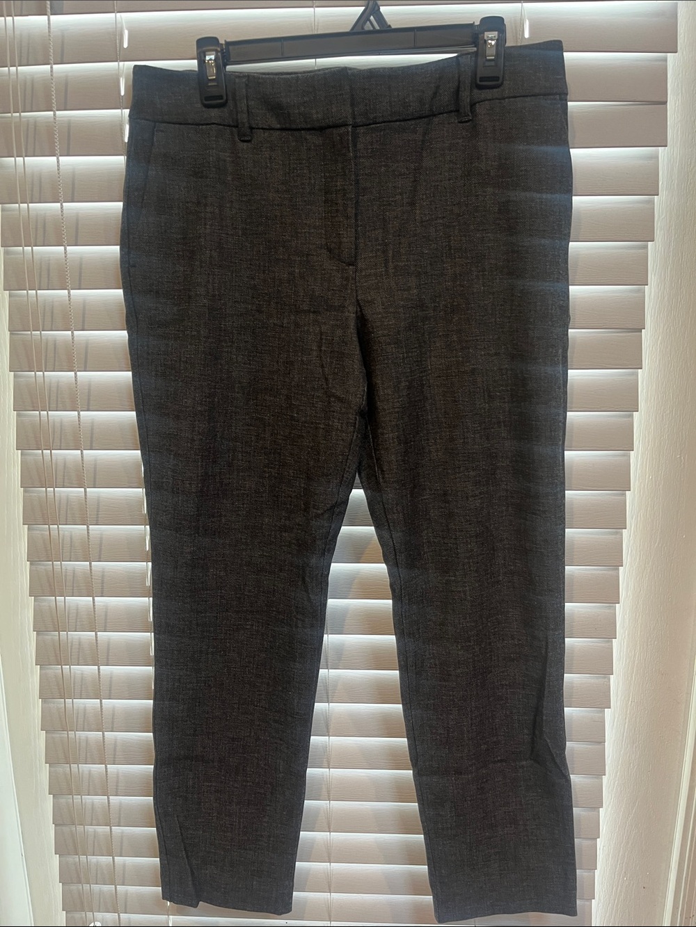 Ann Taylor Factory Charcoal Gray Tailored Trousers